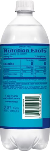 Canada Dry Club Soda, 1 Liter Bottle for Refreshment on Hot Days  
Canada Dry Club Soda, 1 Liter Bottle for Carbonated D