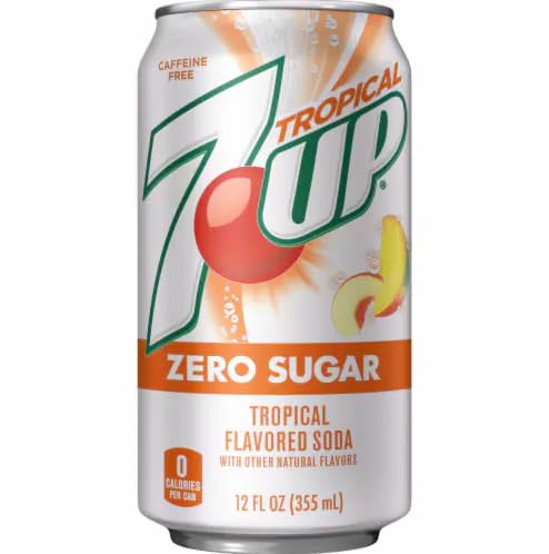 7 Up Zero Sugar Tropical Flavor Refreshing Summer Drink for Adults on the Go 12 αεφρός Cartons