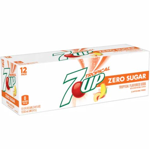 7 Up Zero Sugar Tropical Flavor Refreshing Summer Drink for Adults on the Go 12 αεφρός Cartons