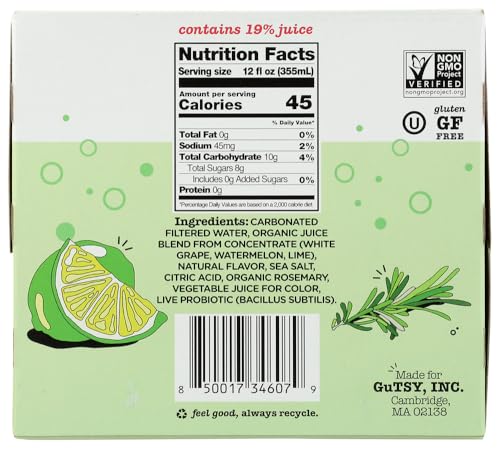 Culture Pop Watermelon Lime & Rosemary Sparkling Soda for Adults, Summer Gatherings, Refreshing Taste, 4pk, 12 fl oz