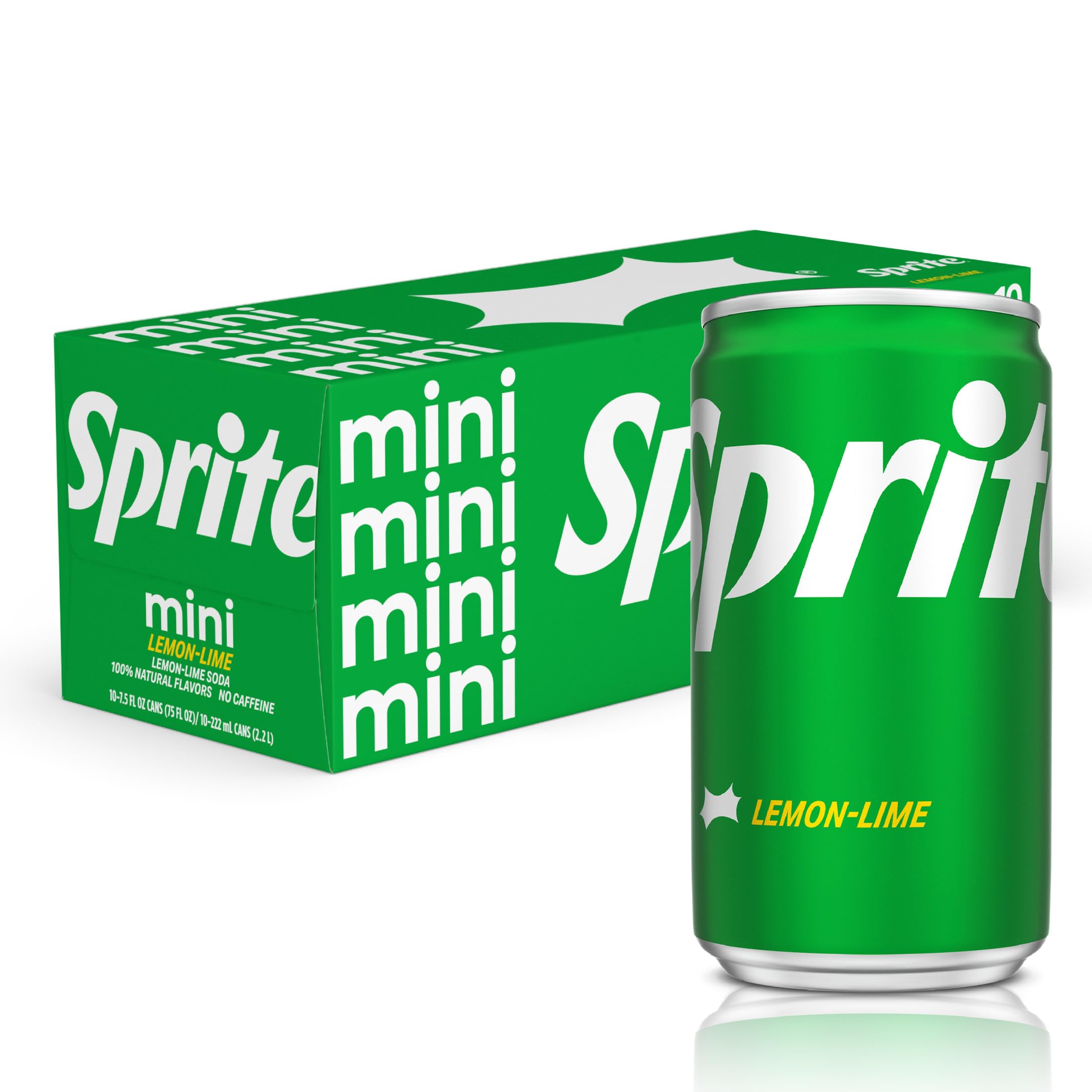 Sprite 7.5oz Mini-Can Refreshing Soda for Kids and Adults on the Go