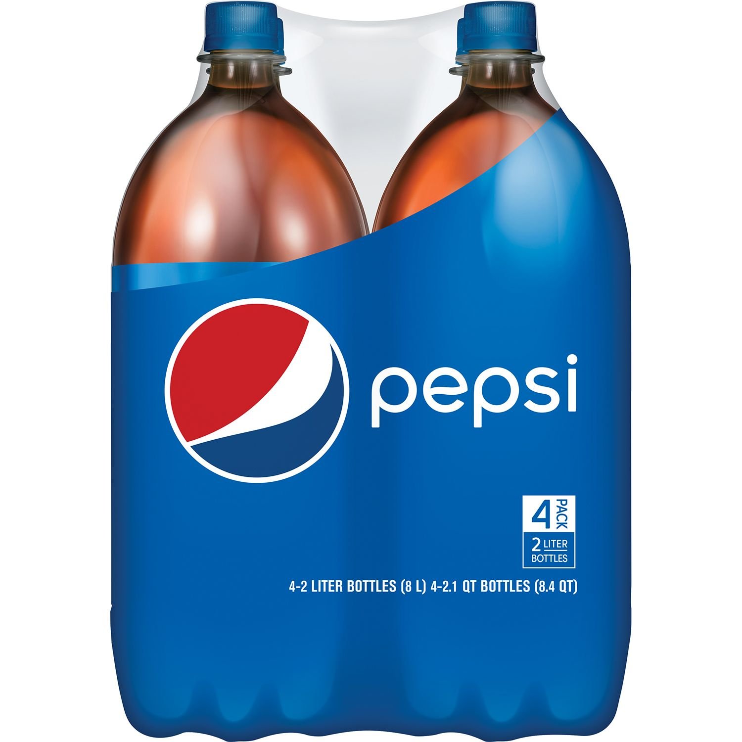 Pepsi 2L Bottles 4 Pack Carbonated Soft Drink for Families and Parties