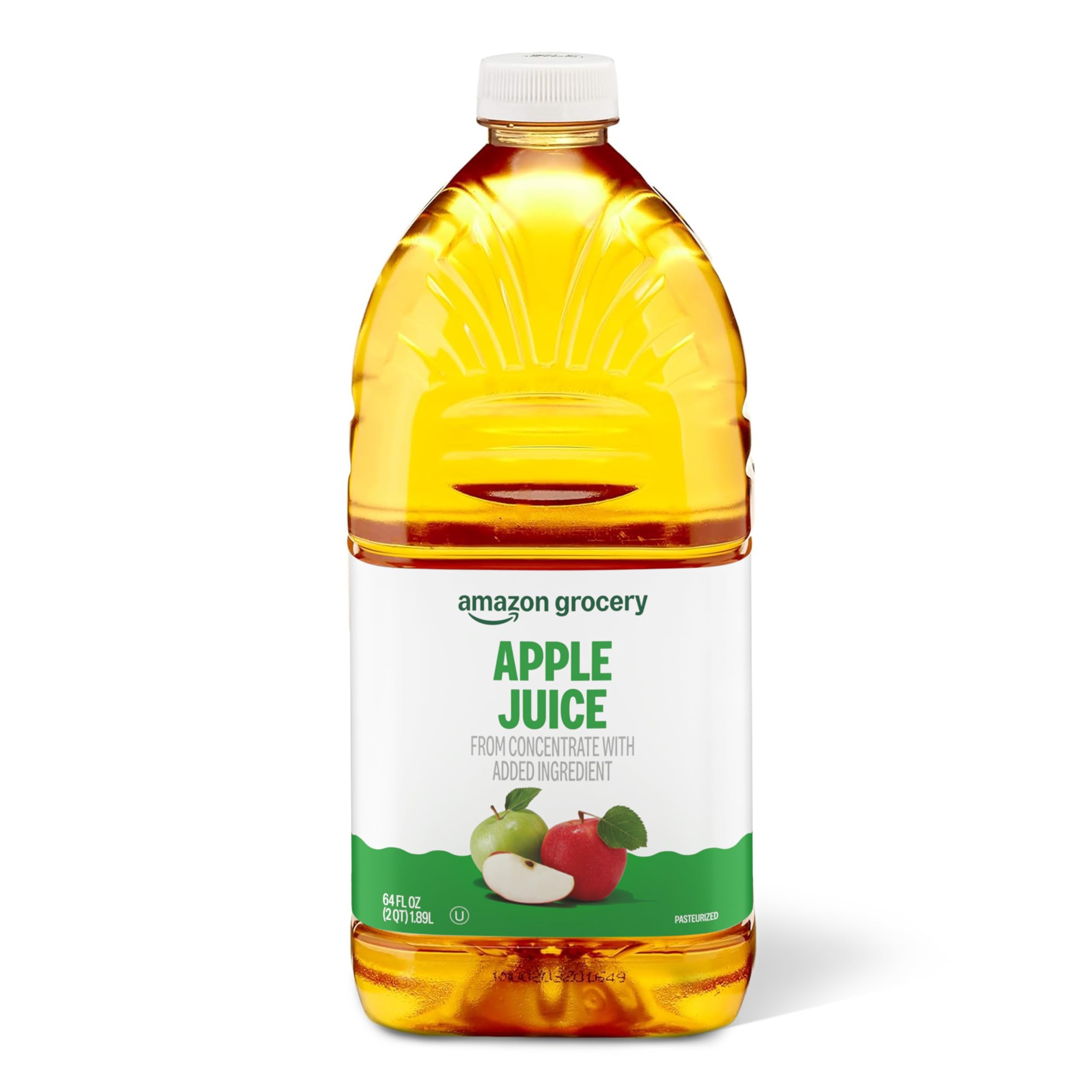 Happy Belly Amazon Grocery Apple Juice, Refreshing Flavor, 64 Fl Oz for Kids and Adults, Natural Taste, Perfect for Home