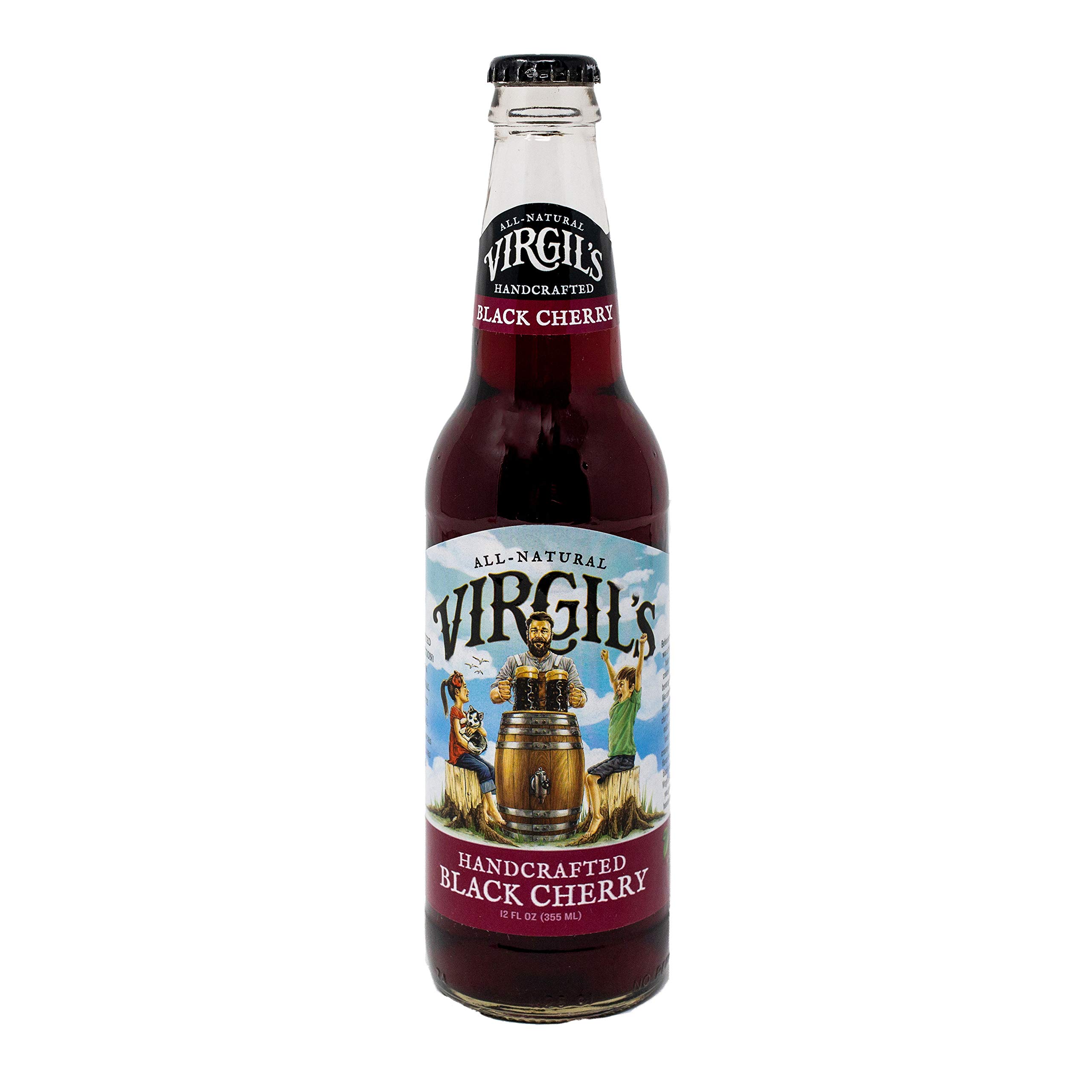 Virgils Black Cherry Cream Soda 12 Ounce for Teens and Adults at Home Parties and Summer Barbecues Refreshing Taste and