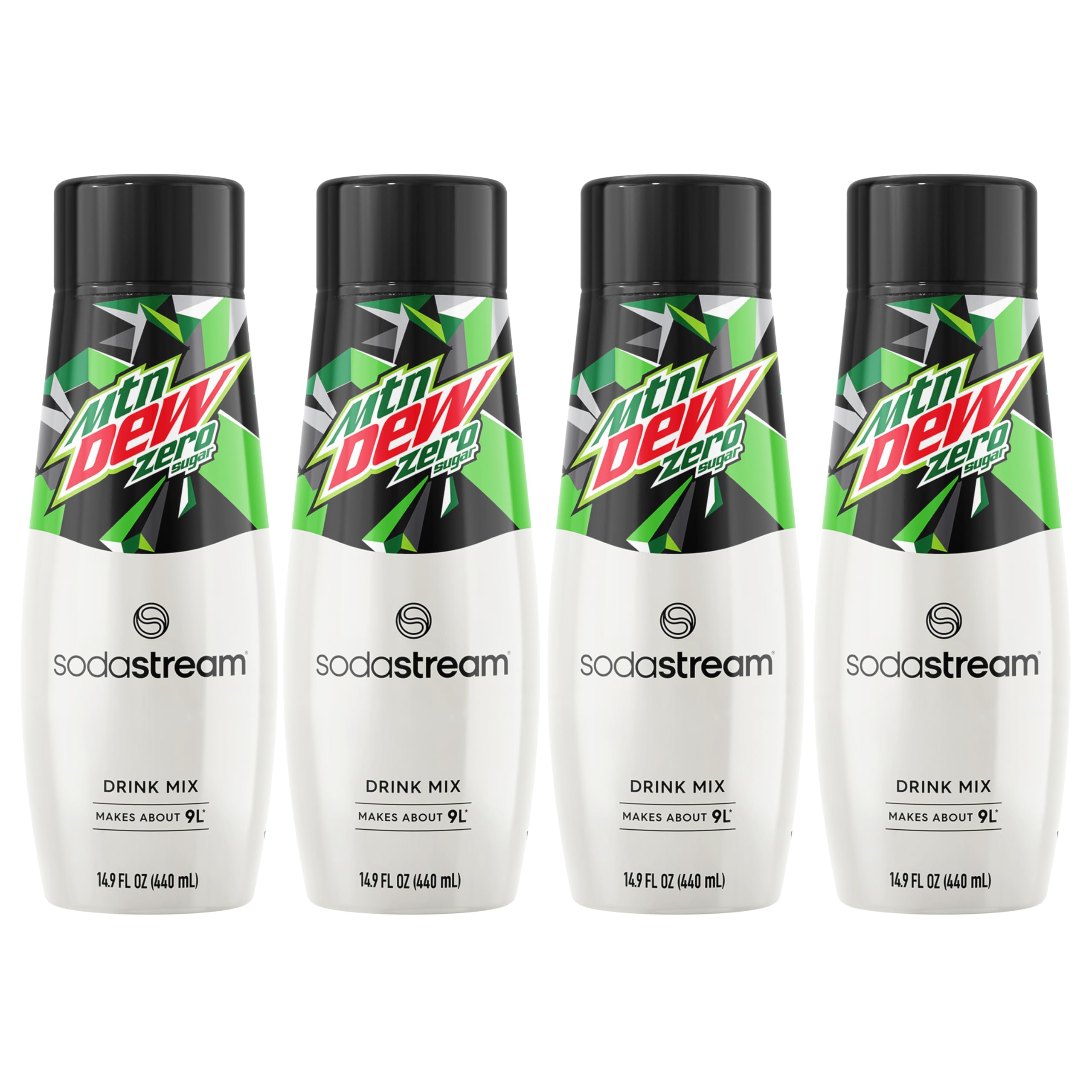 Sodastream Mountain Dew Zero Sugar Drink Mix for Sparkling Water Makers | Sugar-Free, 0 Calories, 48mg Caffeine/12oz | M